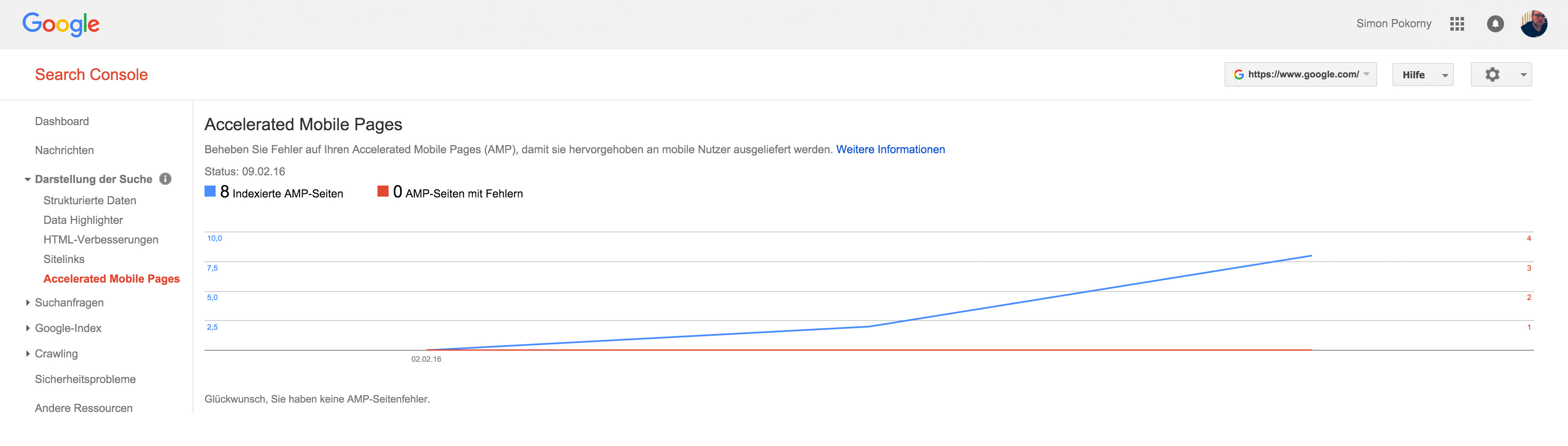 AMP in der Google Search Console