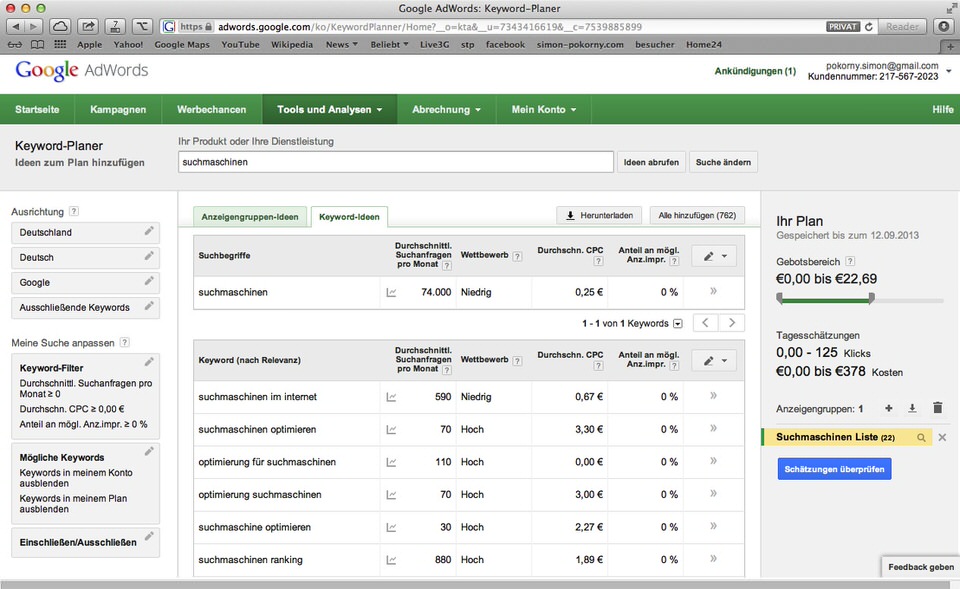 Google KeywordPlanner Google KeywordPlanner